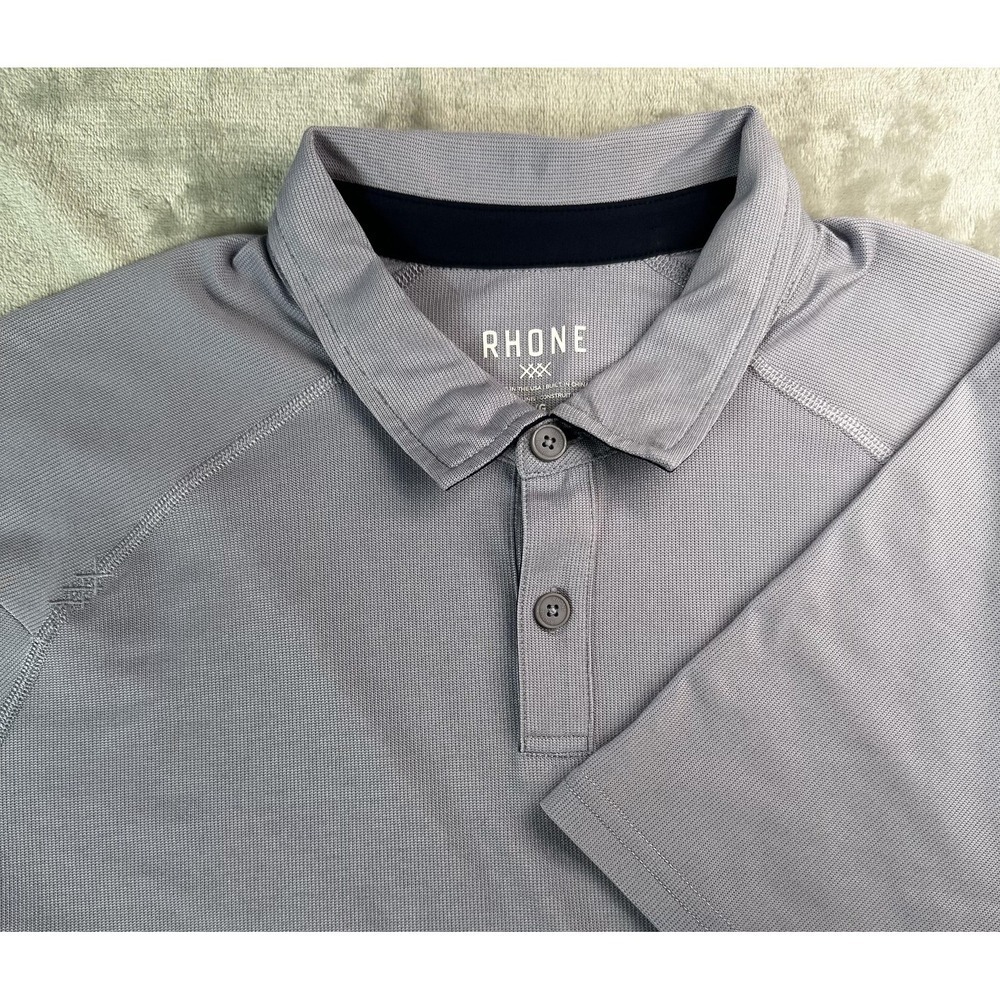 Rhone Polo Shirt Mens Large Purple Performance Golf Activewear Style‎ 101346